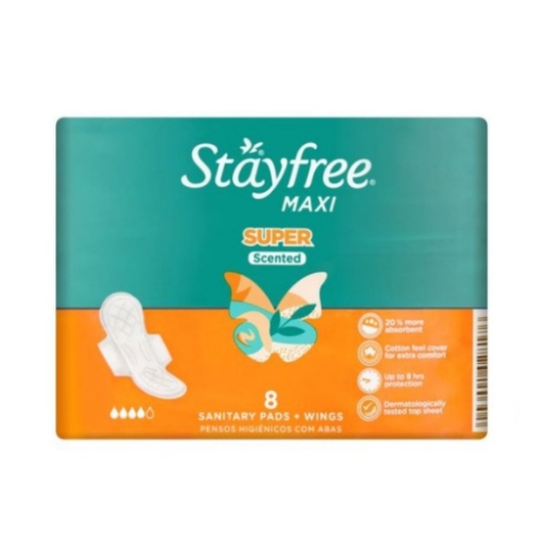 Picture of STAYFREE MAXI WINGS SANITARY PADS  8'S