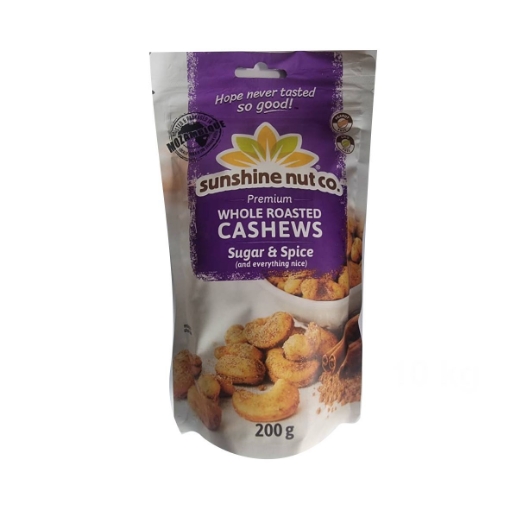 Picture of SUNSHINE NUT CO CASHEW NUTS -SUGAR  & SPICE 200G